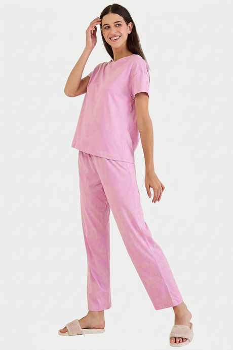 Sweet Dreams Printed Pyjama  Set - Dusty Rose — image 5